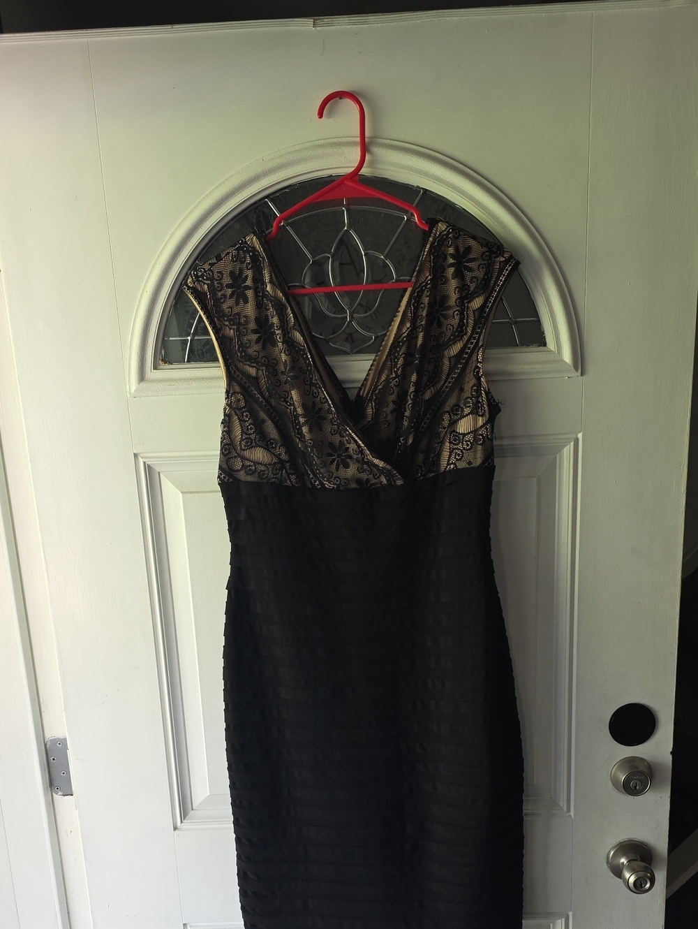 Dress Barn Black and Cream Midi Dress